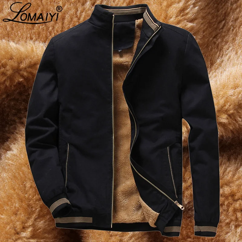 Comprar LOMAIYI chaqueta de invierno para hombre abrigo de forro polar cálido para hombre chaquetas y abrigos para hombre cazadora negra Casual Chaqueta Hombre BM260
