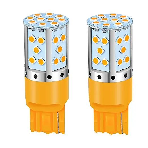 2 шт. без резистора нужен Желтый Янтарный 35 эмиттер 3535 LED 7440 T20 Светодиодные лампы