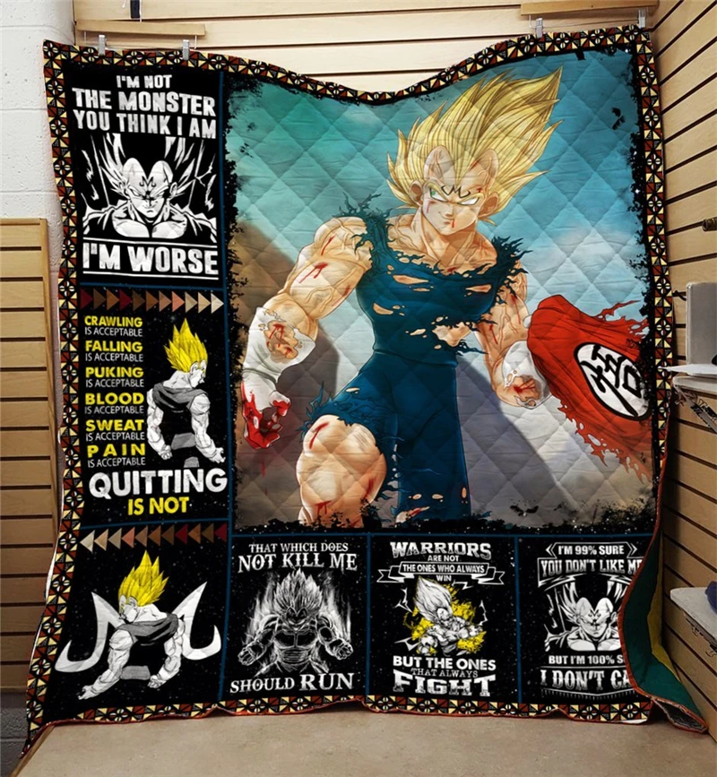 

Summer Dragon Ball Print Quilt For Kids School Adults Bed Soft Warm Thin Blanket Cotton Quilt King Size Wholesale Custom Pattern