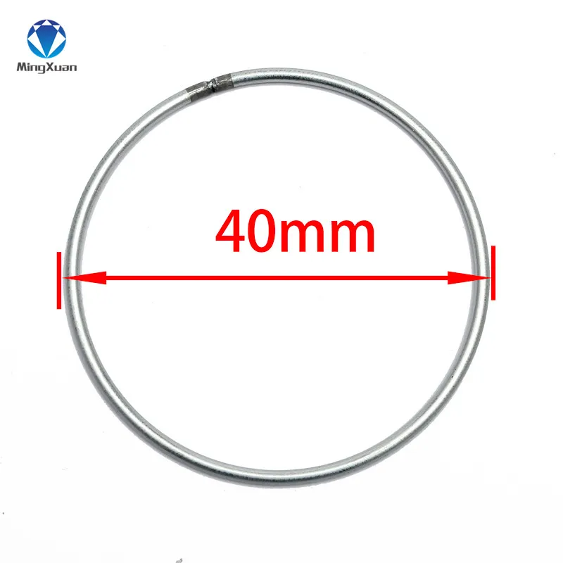10 шт. 35-400 мм Ловец снов Reve круг железные кольца подвесные металлические pour cercle attrape reve Сеть ювелирных изделий 2,8 мм толщина - Цвет: 40mm