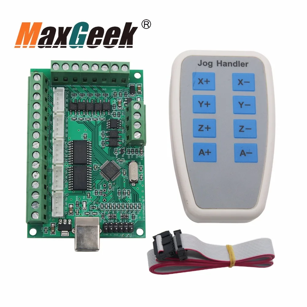 Maxgeek 5 Axis MACH3 CNC Breakout Board 1000KHz USB управление движением карты гравировальный