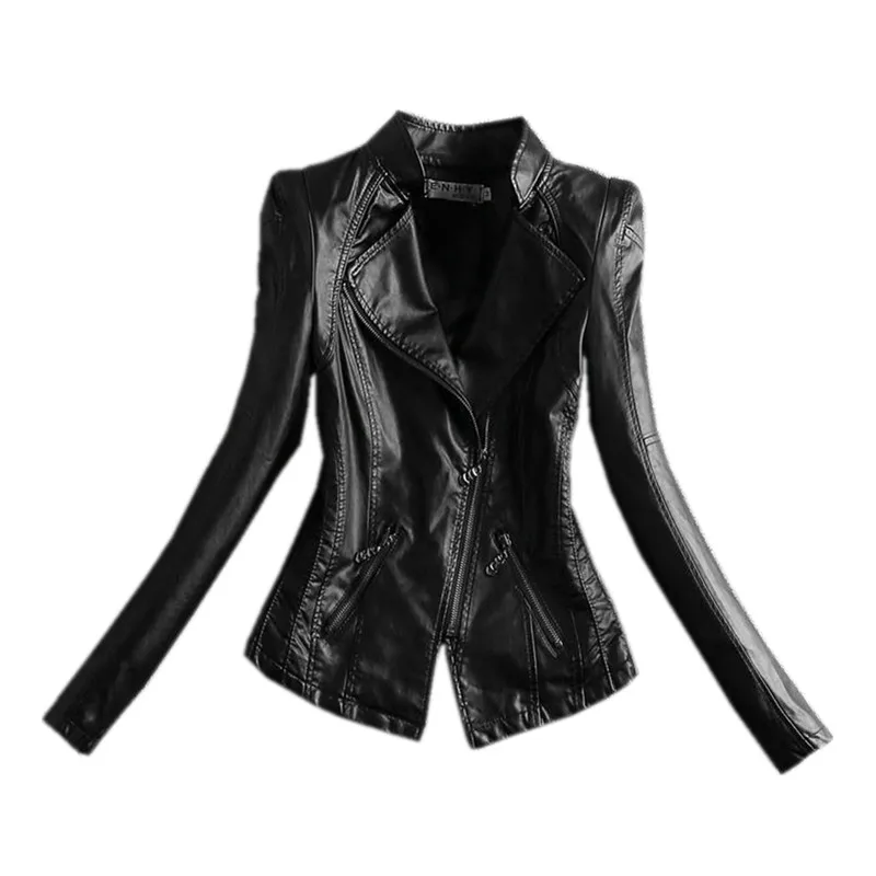 2018 куртка из натуральной кожи Chaquetas De Cuero Mujer Весенняя новинка женская тонкая