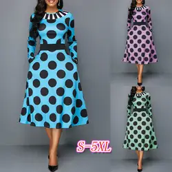 2019 плюс размер новый стиль африканская женская одежда Дашики модный принт эластичная ткань с длинным рукавом платье