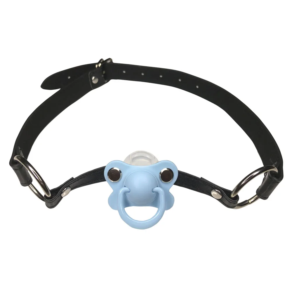 DDLG/ABDL соска для взрослых детей кляп черный - Окраска металла: Blue Pacifier