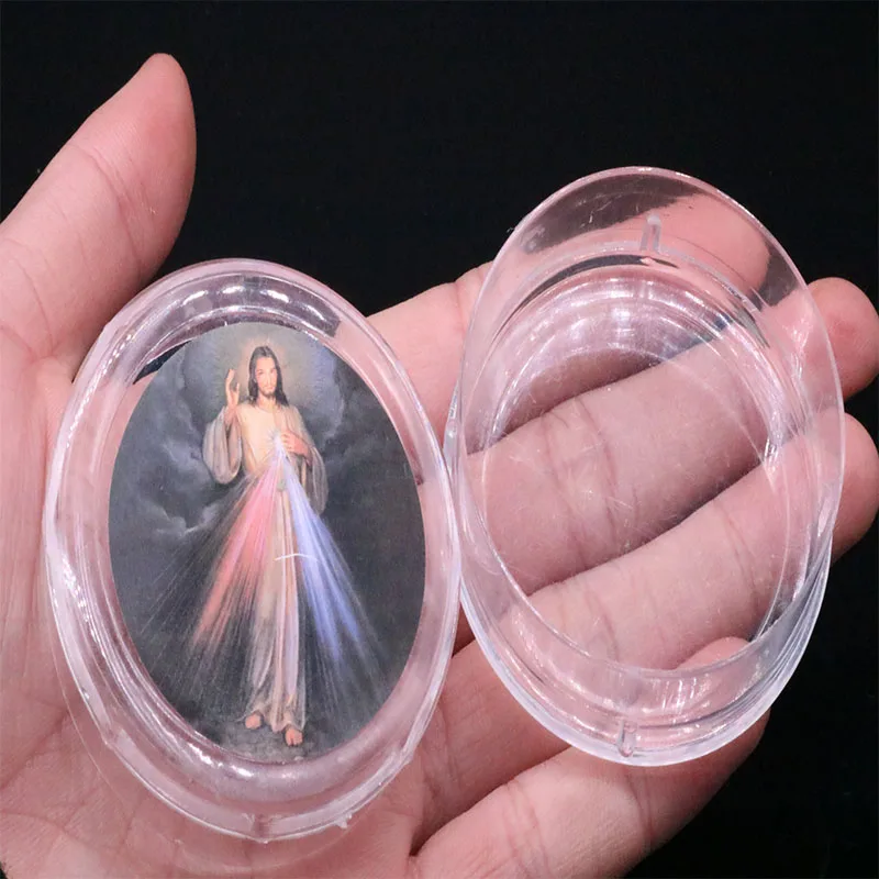 

48pcs classic Christian plastic rosary box 8mm rosary. Christ prays a rosary necklace box. Random picture. Pictures can be custo