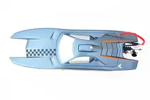 15″ M380 Electric Brushless RC Racing Boat KIT Catamaran Painted Hull Only RC Boats