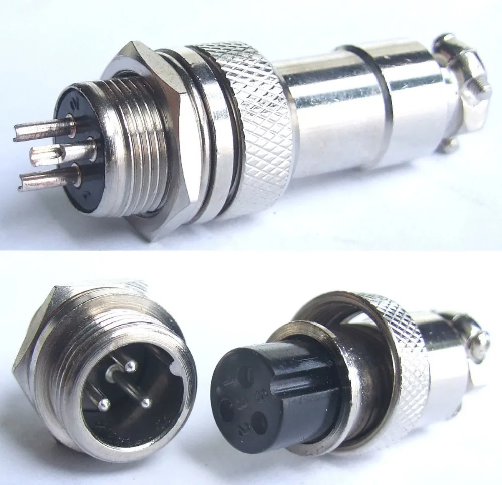 free shipping 5pcs 12mm Aviation Plug Male Female Panel Power Chassis