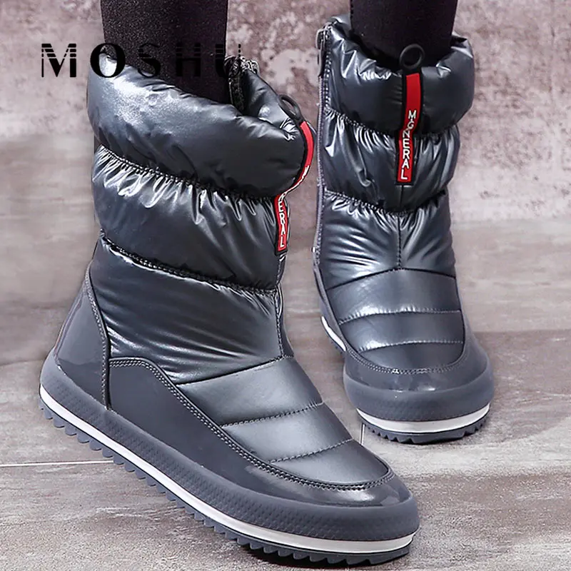 

Women Winter Boots Platform Casual Ankle Down Snow Boots Female Zip Waterproof Warm Cotton Plush Shoes For Woman Botas Mujer