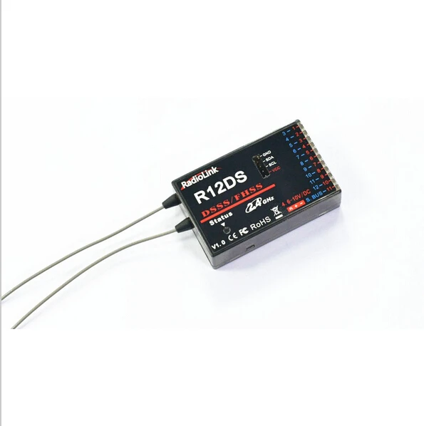 

RadioLink R12DS 12CH 12 Channel Receiver 2.4Ghz For AT10 AT10II Transmitter Aircraft Aerial Photography Device F04939