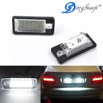 

DINGBIAOJI 2X For Audi license plate luci 12V NO Canbus Errore targa luci Per Audi A4 b6 8E A3 S3 A6 C6 Q7 B7 A8 S8 RS4 RS6 S6