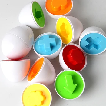 

2017 New Hot Essential 6 Egg/set Learning Education Toys Mixed Shape Wise Pretend Puzzle Smart Baby Kid Tool Toys For Children