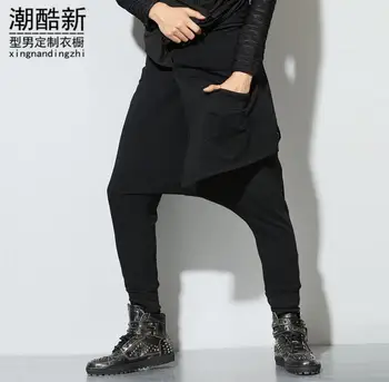 

spring and autumn Men's Slim casual harem pants hip-hop singers dancer fashion loose trousers !