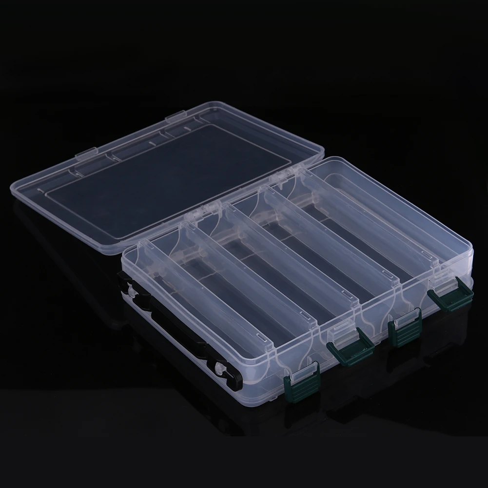 

Double Sided 10 Compartment Carp Fishing Box Accessories Lures Bait Storage Box Transparent Shrimp Boxes Fishing Tackle Pesca