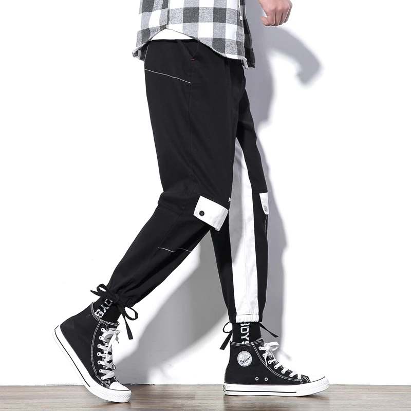 M-5XL 2019 Spring Track Pants Men Sweatpants Mens Joggers Pants Cargo Camo Tactical Harem Zipper Pants Men