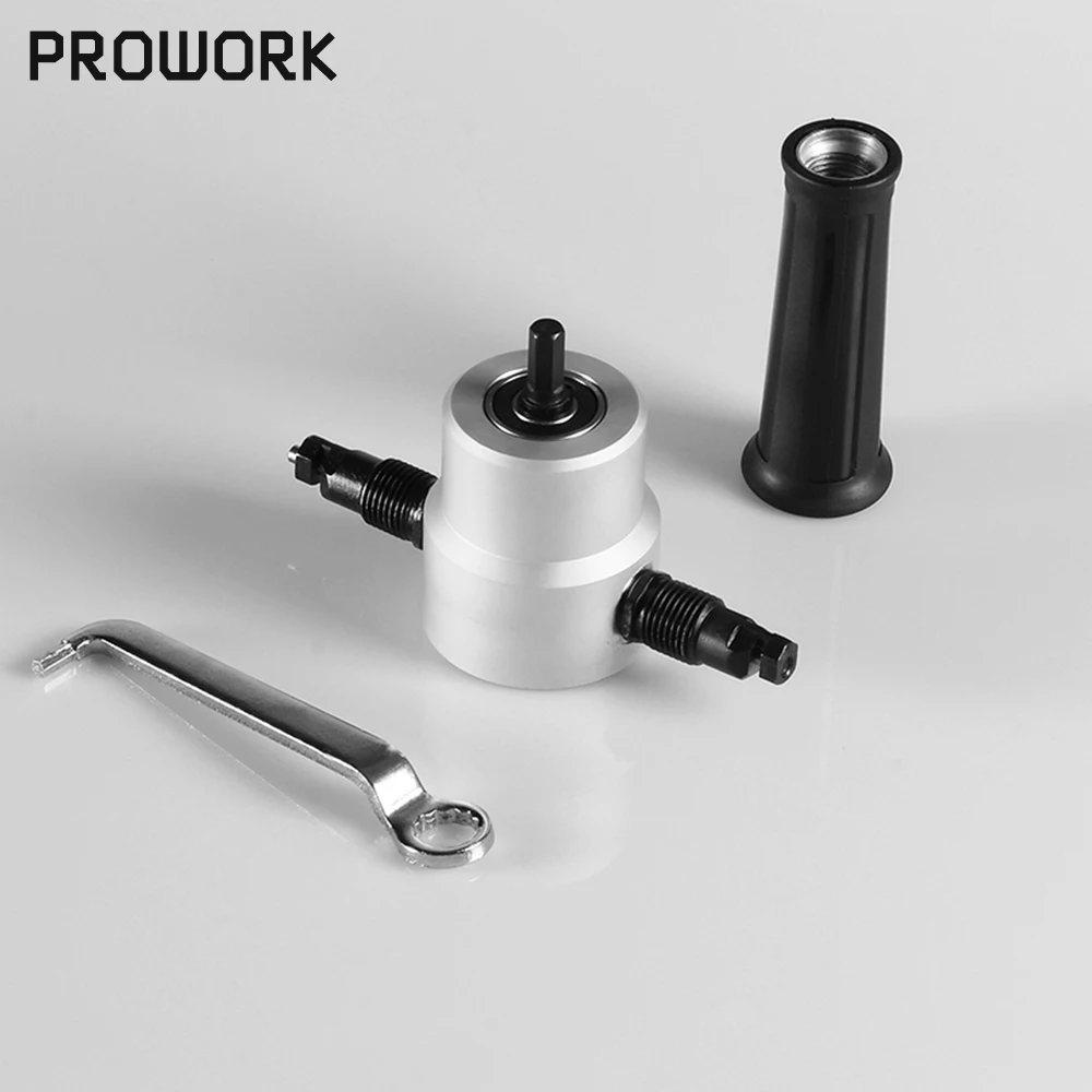 Double Head Hand Drill Electric Mini Sheet Metal Cutter Tool Set Accessory Nibble Attachment | Инструменты