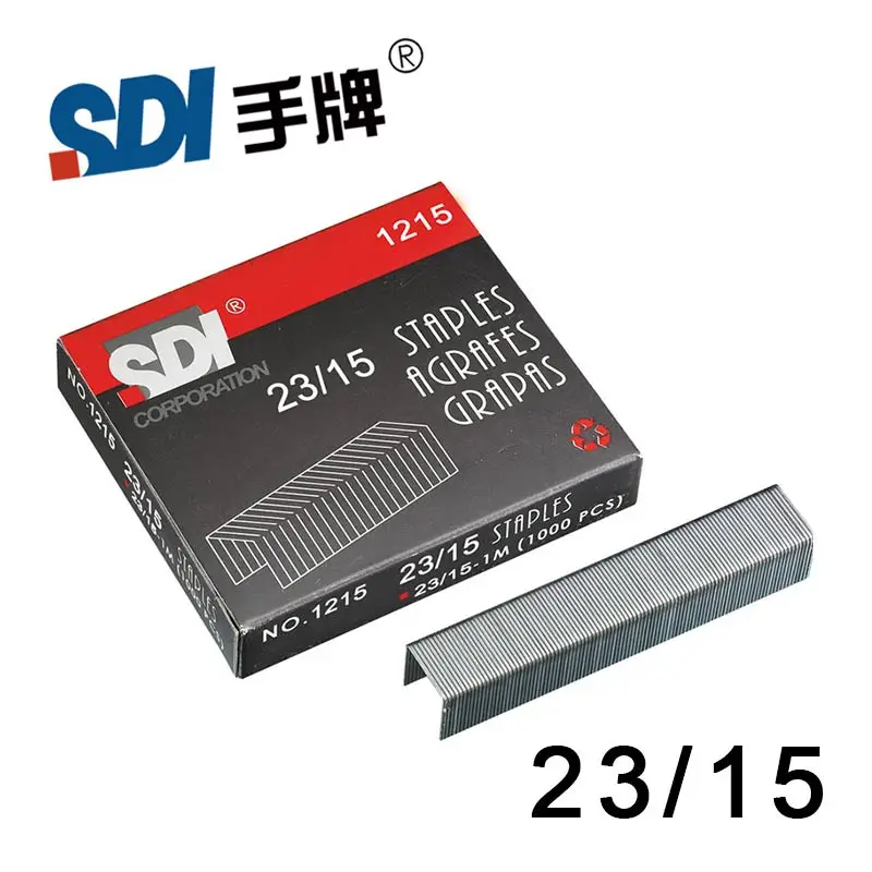 Taiwan SDI 23/15 Heavy Duty Staple Staples in Big Stapler Silver Metal 1000Pcs/Box 1215 | Канцтовары для офиса и дома