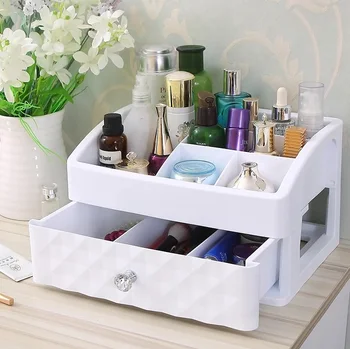 

High quality Fashion women cosmetic box case home lady makeup box table storage organizer gift jewellery box