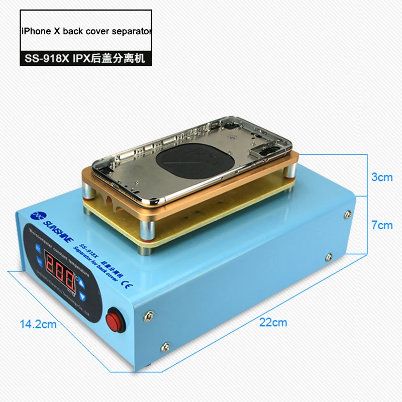 

2018 New arrive Mobile Phone Back Cover Separator Machine For iPhone X Crack Back Cover Remove Repair Machine LCD Splitter