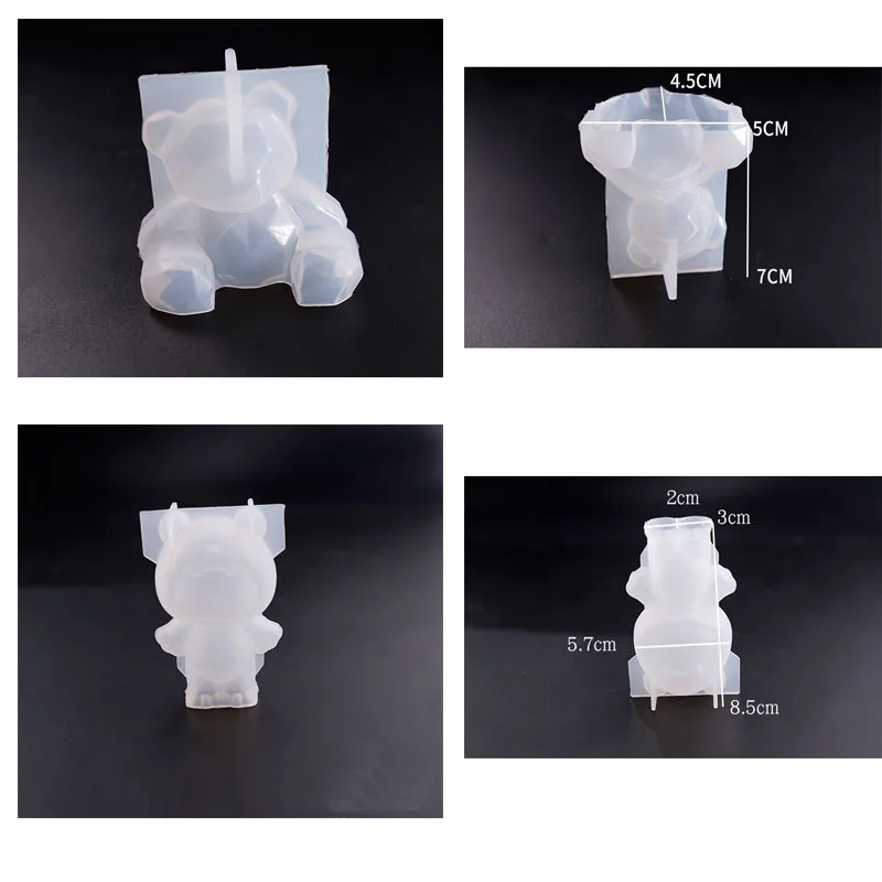 3D милые животные DIY силиконовые ювелирные изделия инструменты для изготовления подвесных полимерных литейных форм инструмент для рукоделия