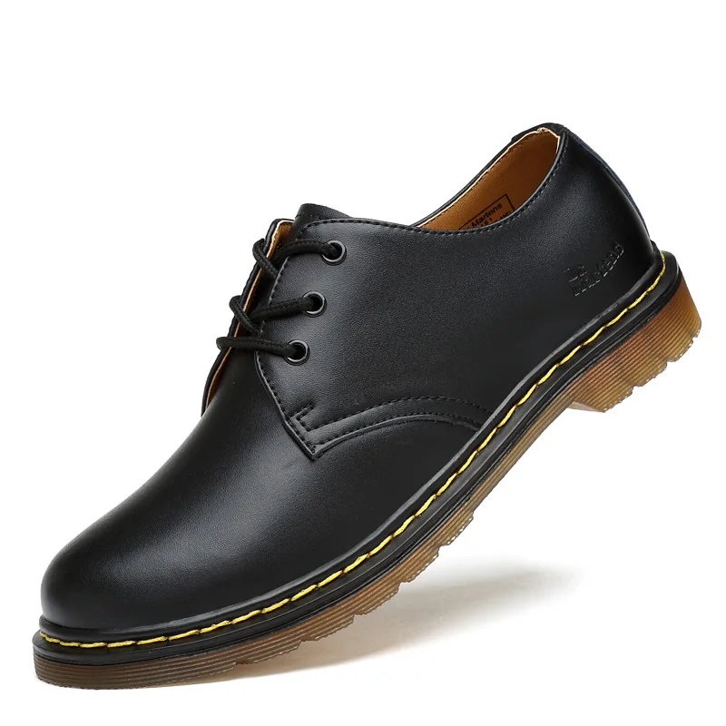 

Masorini Brand Men's Pu Leather Boots Plus Size 35-46 Casual Leather Doc Boots Work Safety Shoes Mens Military Shoes WW-022