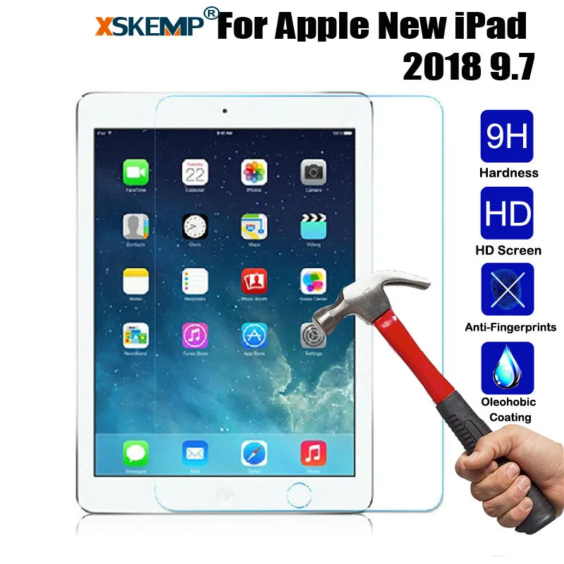 XSKEMP 9 H жесткий анти-shatter Экран протектор для Apple новый iPad 2018 7 0 3 мм Настоящее