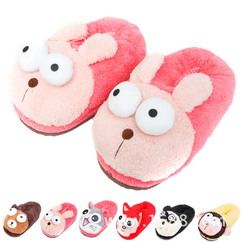 

2016 Winter New Lovely Cartoon Cotton Home Slippers Cute Rabbit All-inclusive Women Cotton Slippers Warm Thick Anti-skid Shoes