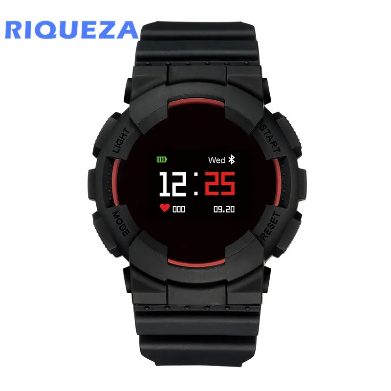 

RIQUEZA MX Sleep Monitor Sport Fitness Tracker Real-time Heart Rate Monitor Bluetooth Smart Watch for Running Climbing Sport