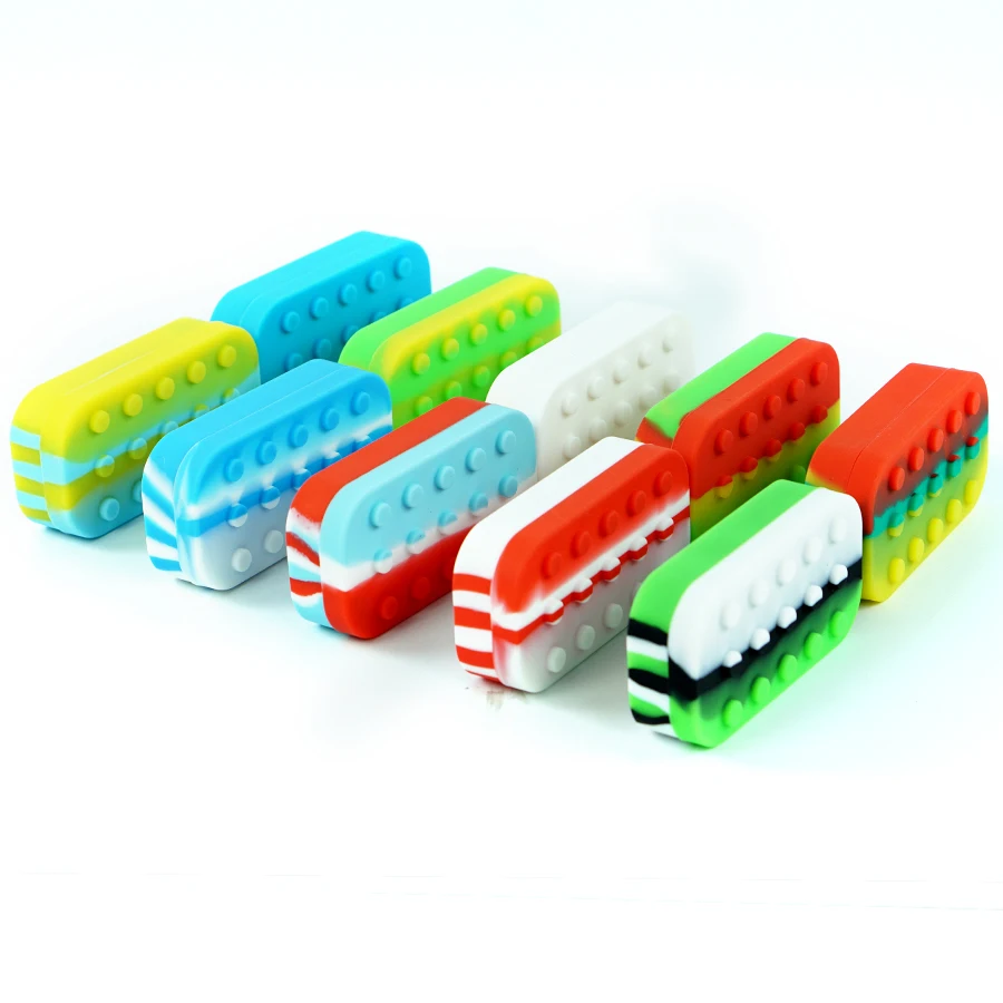 

1pcs 34ML lego silicone bho container 6+1 Non-stick Silicone Container Large Lego Jar heb silicone container for wax