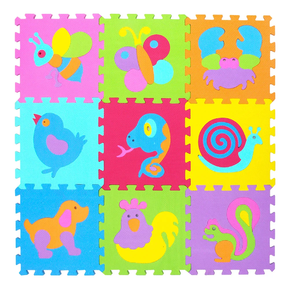 MQIAOHAM коврик с рисунком животных из мультфильма EVA Foam Puzzle коврики детские напольные Пазлы игровой коврик для детей детские игровые коврики для ползания в тренажерный зал