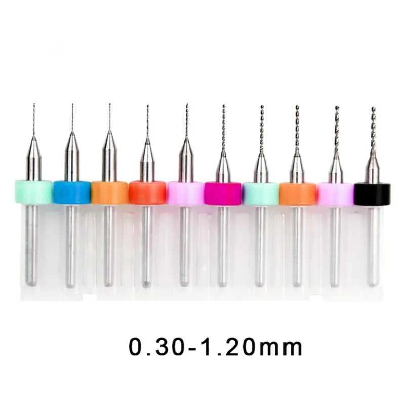 

10pcs/Set 0.1-1mm 0.3-1.2mm Tungsten PCB Drill Bit Twist Drill Micro Carbide Spiral Drill Bits Hand Toos For Print Circuit Board