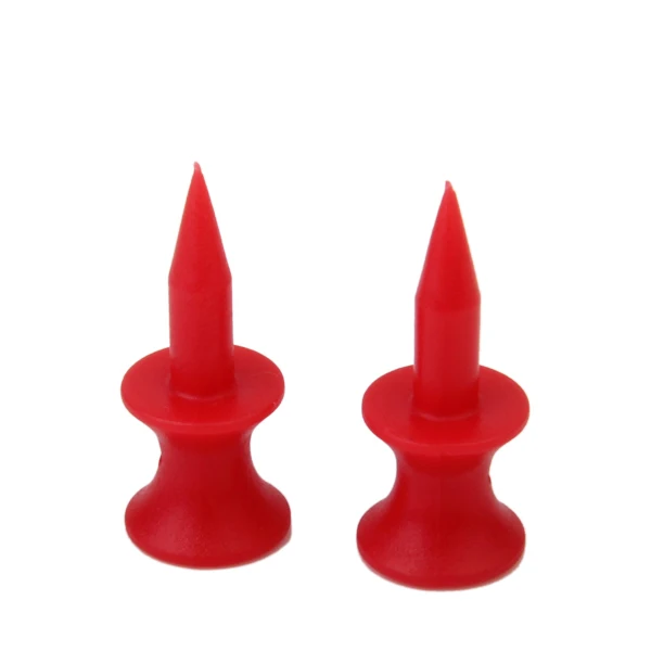Light 99Pcs Red Plastic Step Down Castle Golf Tees Graduated Height Control 30mm Golf Double-deck Tee  
