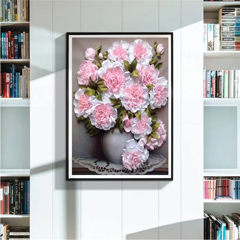 flowers Diy diamond embroidery flower 5D diamond painting modern Floral cross stitch rhinestone painting decor #3A08 (13)