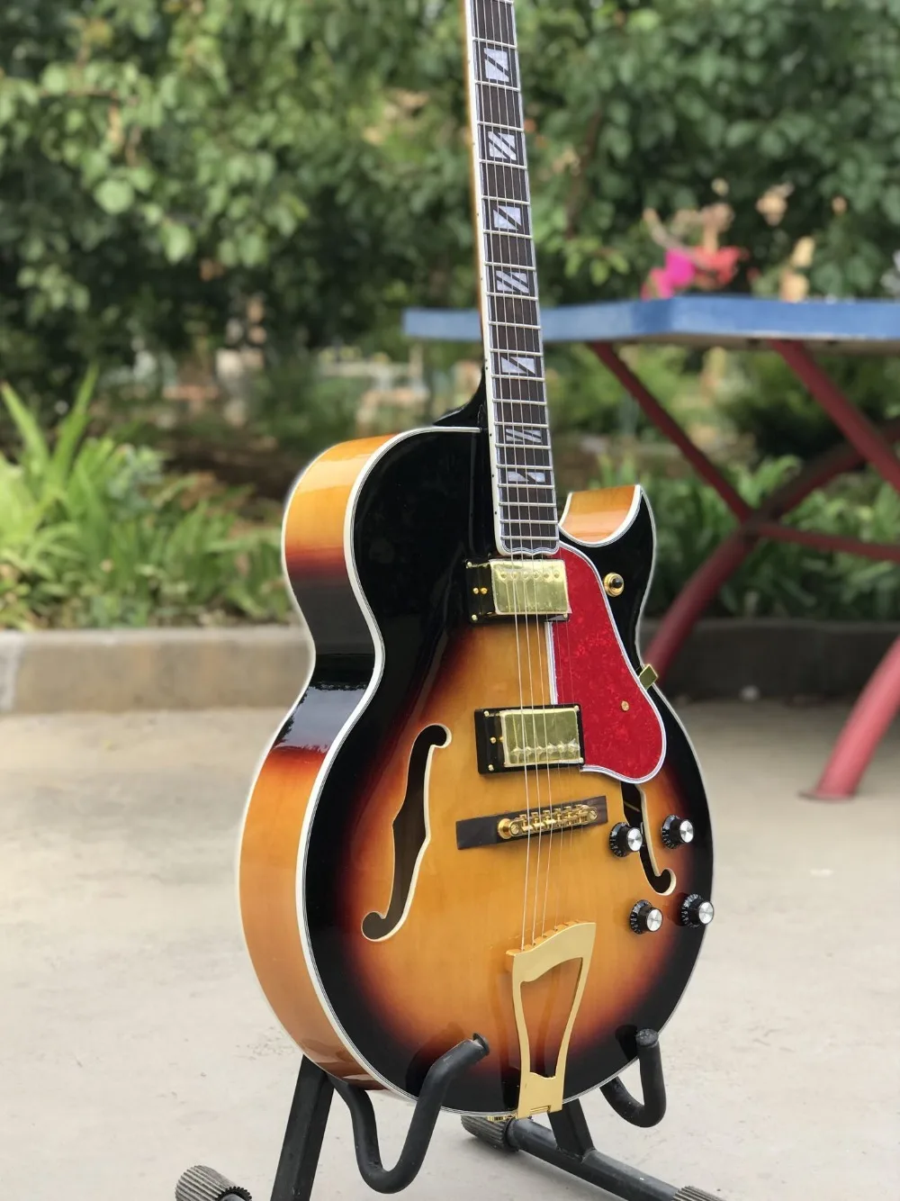 New style,China Custom F hollow body Jazz electric guitar, souble