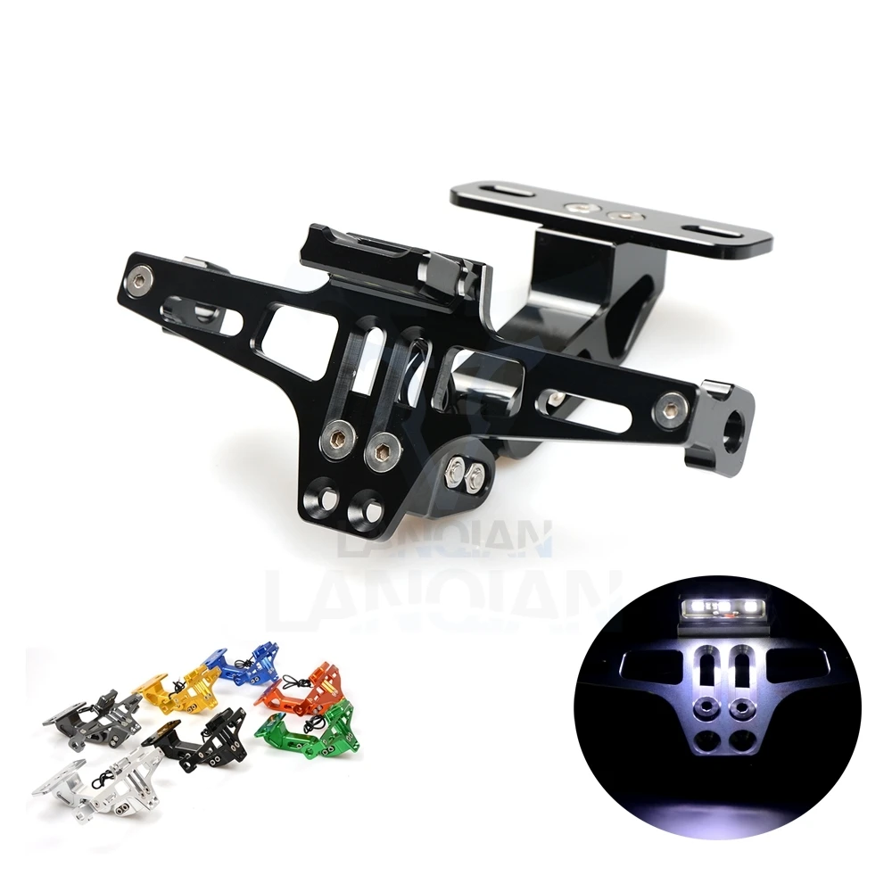 Motorcycle License Plate Bracket Licence Plate Holder Frame Number Plate For Kawasaki ZX6R ZX7R ZX10R ZX14R NINJA650R Z800 Z750