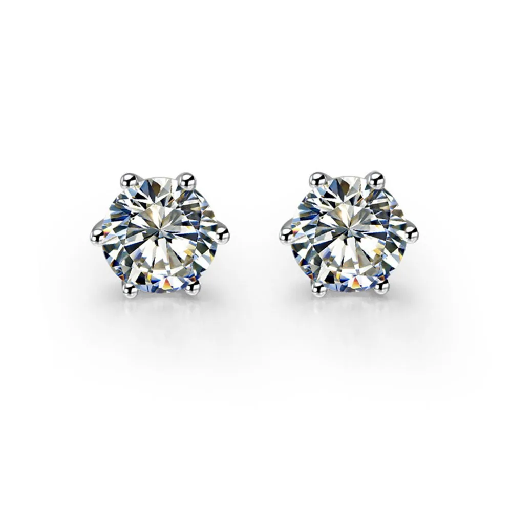 2 Ct Piece Round Cut Six Gs Brand Custom Stud Sona Simulate 2 Ct Piece Round Cut Six Gs Brand Custom Stud Sona Simulate Diamond Earrings Best Women Wedding Anniversary Day Gift In From Jewelry