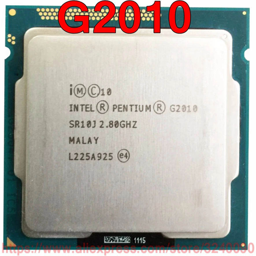 Оригинальный процессор Intel CPU PENTIUM G2010 SR10J 2 80 ГГц 3M двухъядерный разъем 1155