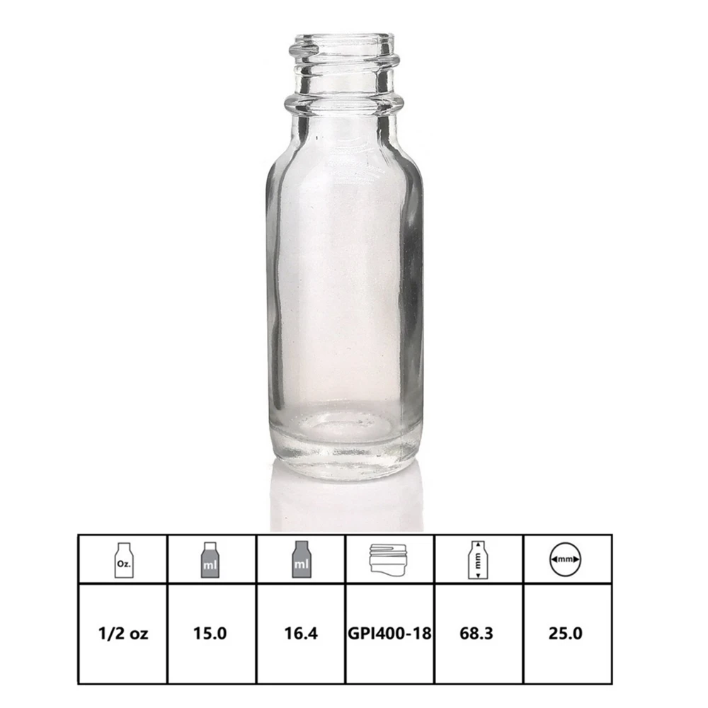 8 шт. 1/2 унций 15 мл простые прозрачные стеклянные бутылки для капельницы с стеклянная пипетка для закапывания в глаза для эфирного масла Ароматерапия е жидкие аргановые масла