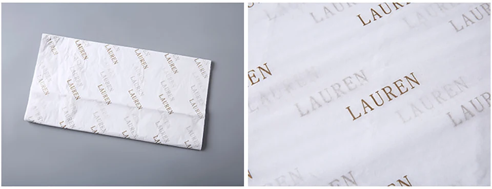 Печать папиросной бумаги логотип ткани Упаковка подарочная бумага для наращивания волос и парик одежда обувь подарочная упаковка