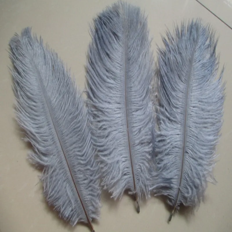 

Hot! 10 Pcs / lot feather long 15-20cm 6-8 inch gray Color Ostrich Feathers DIY for party wedding decorative