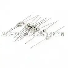 Радиальный осевой вывод быстрая работа 3 мм x 10 мм Стеклянная трубка Предохранителя 250 В 5A 10 шт