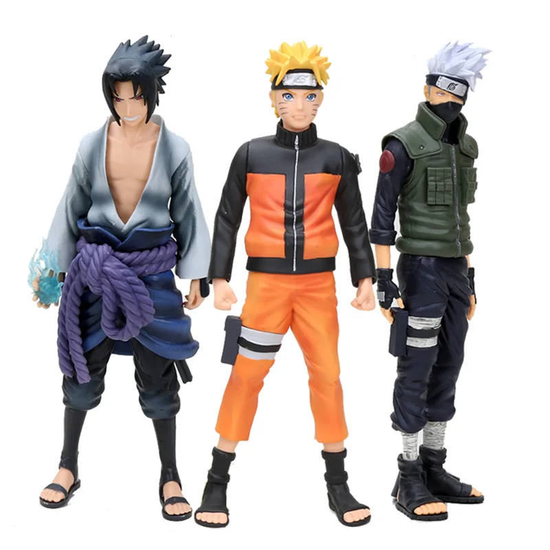 

28cm Big Anime Naruto Figures Uzumaki Naruto Uchiha Sasuke Hatake Kakashi ROS Grandista Collectible Model Toys