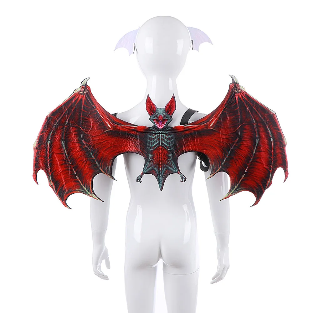 Украшение для карнавальной вечеринки костюм бутафория для маскарада Войлок уникальный вампир летучая мышь Косплей Костюм Аниме Дьявол Хэллоуин крылья