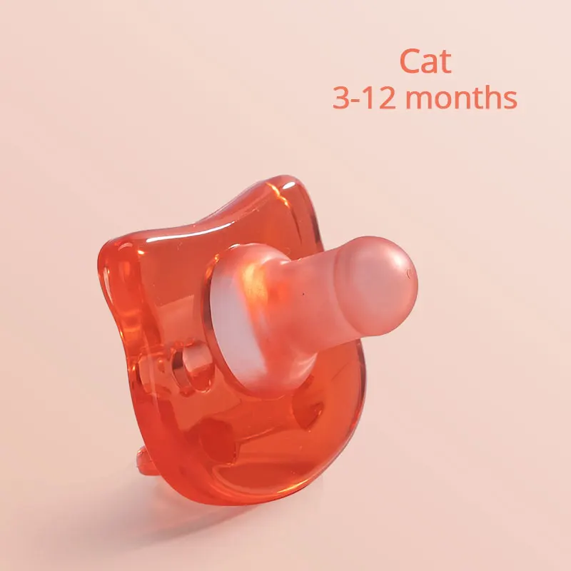 Sunveno Silicone Baby Pacifier Infant Bionic Nipple Soother Toddler Kids Pacifier Food Grade Baby Feeding - Цвет: Cat