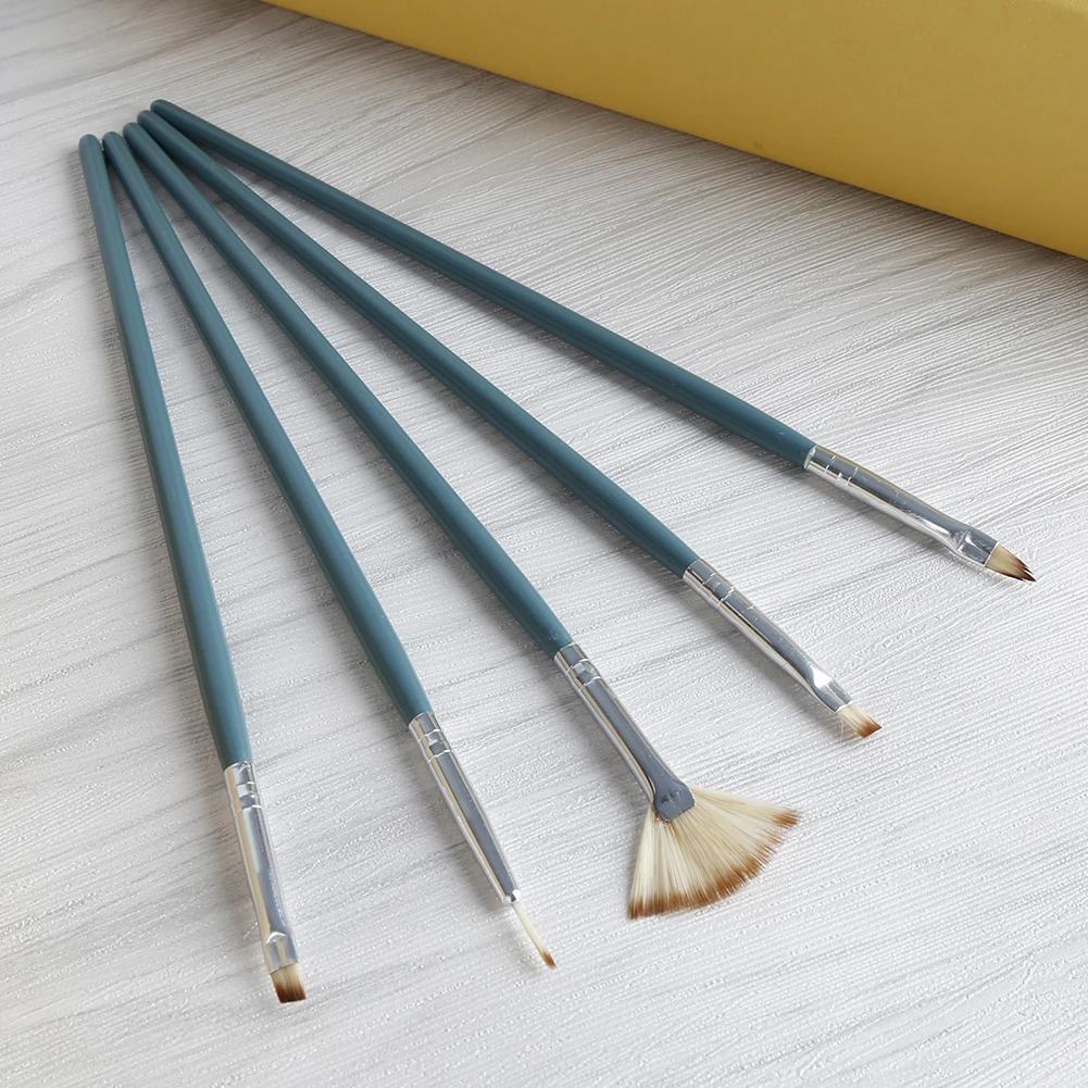 Professional 5pcs/set nail UV Gel polish Brush Liner Painting Pen Acrylic Drawing Brush for Nail Gradient Manicure Nail Art Tool