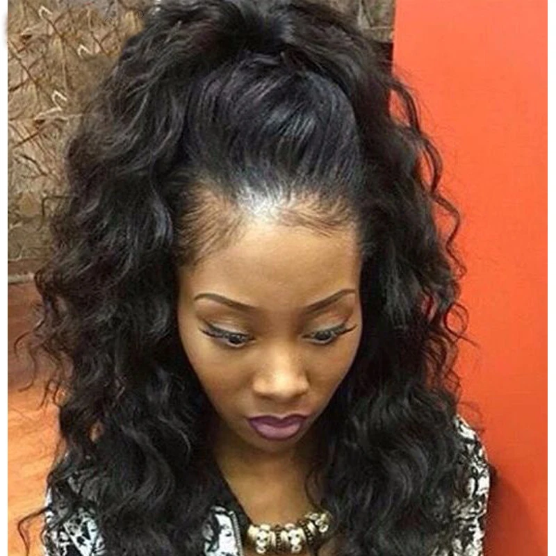 180 Density 360 Lace Wigs Indian Virgin Hair Loose Wave
