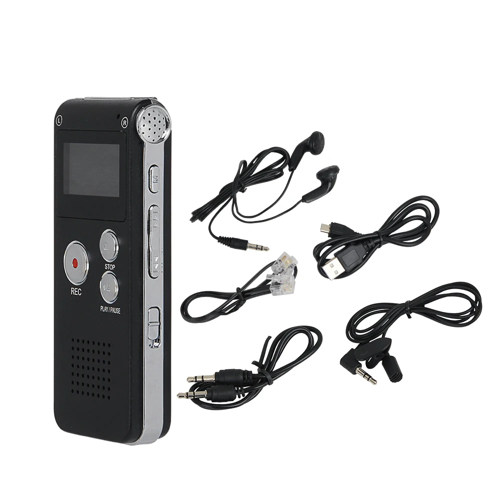 8GB Rechargeable Digital Audio Sound Voice Recorder Dictaphone Telephone MP3 