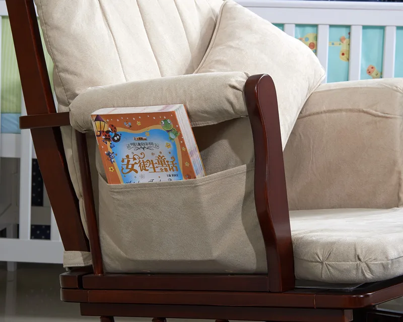 Online Amerika Kayu Kursi Goyang Glider Rocker Dan Ottoman Set Furnitur Ruang Tamu Mewah Nyaman Geser Goyang Lengan Kursi