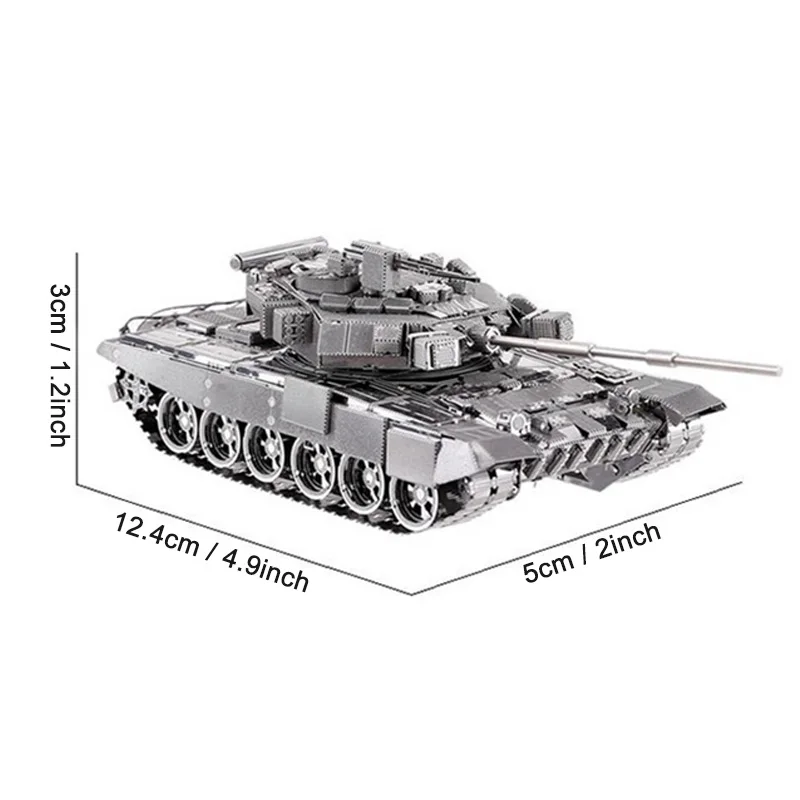 Piececool DIY 3D Metal Puzzle Toy P047S T-90A Tank Model Kits Assembled Metal Craft 3D Puzzles Kids Toys Piececool DIY 3D Metal Puzzle Toy P047S T-90A Tank Model Kits Assembled Metal Craft 3D Puzzles Kids Toys