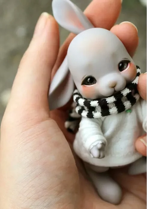 

Free shipping 1/8 bjd doll rabbit two face 7.5cm height