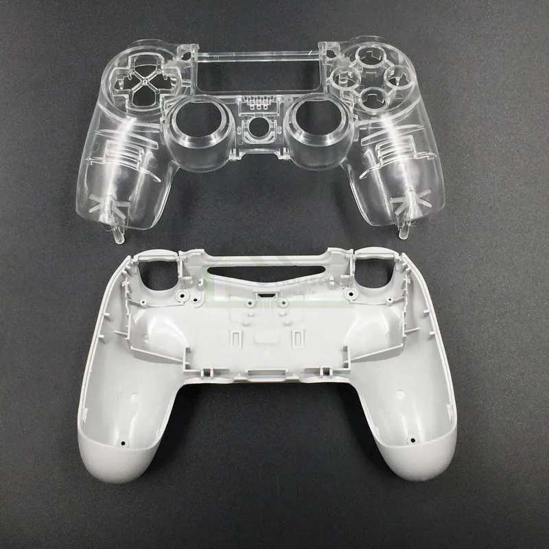 

E-house Customs Clear Front Shell+Grey Back Shell Replacement for Playstation 4 PS4 JDM-011 JDM-011 Controller Shell